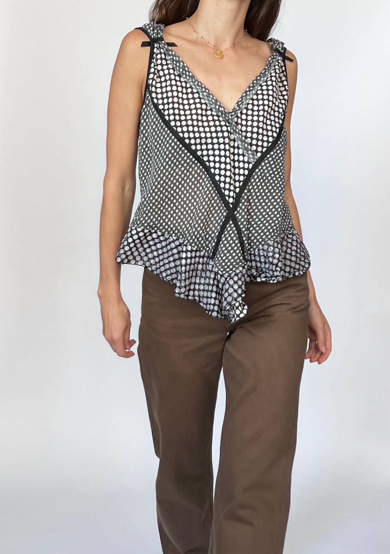 00's Raw Edge Asymmetric Top M