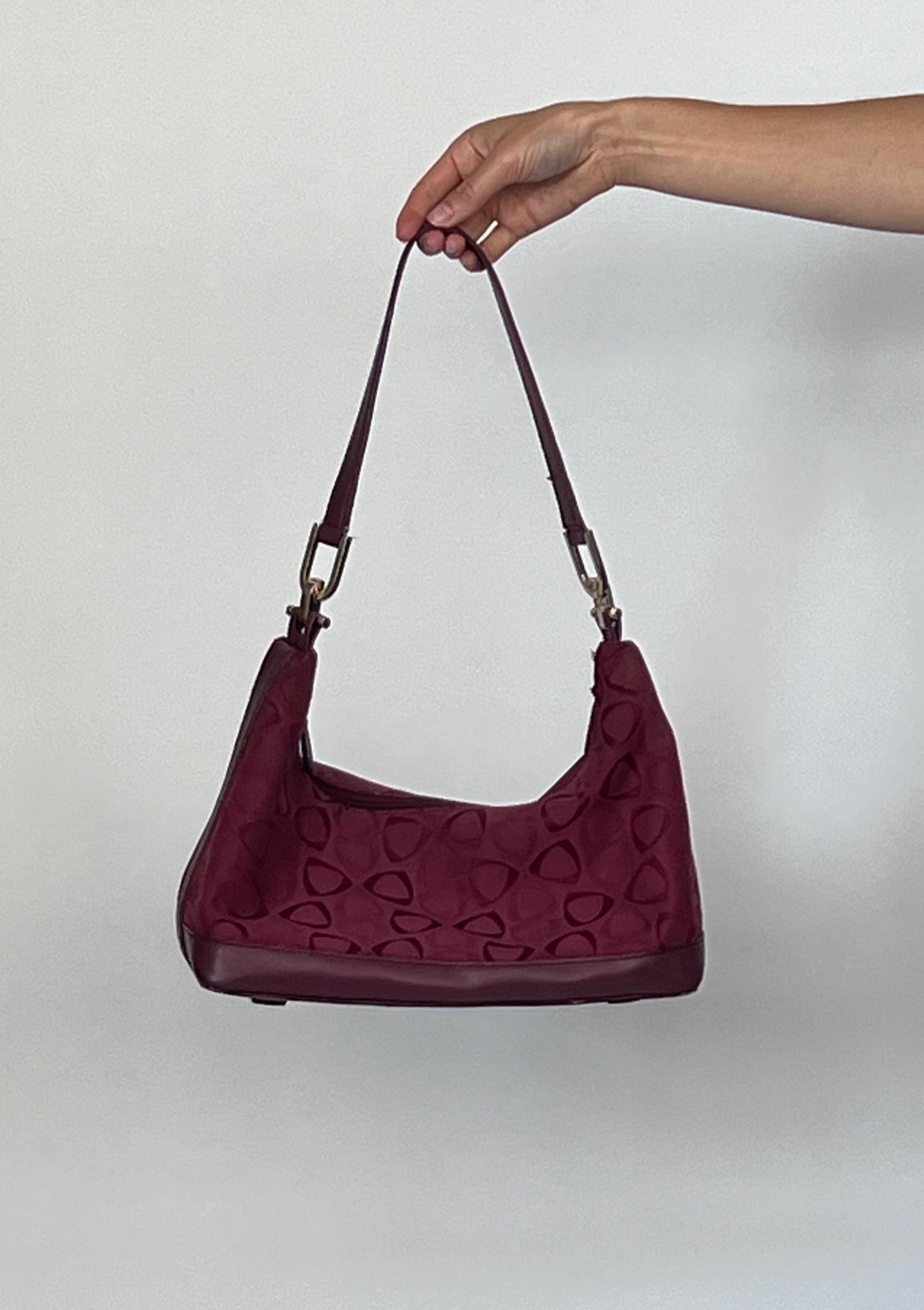 90s Burgundy Shoulder Bag