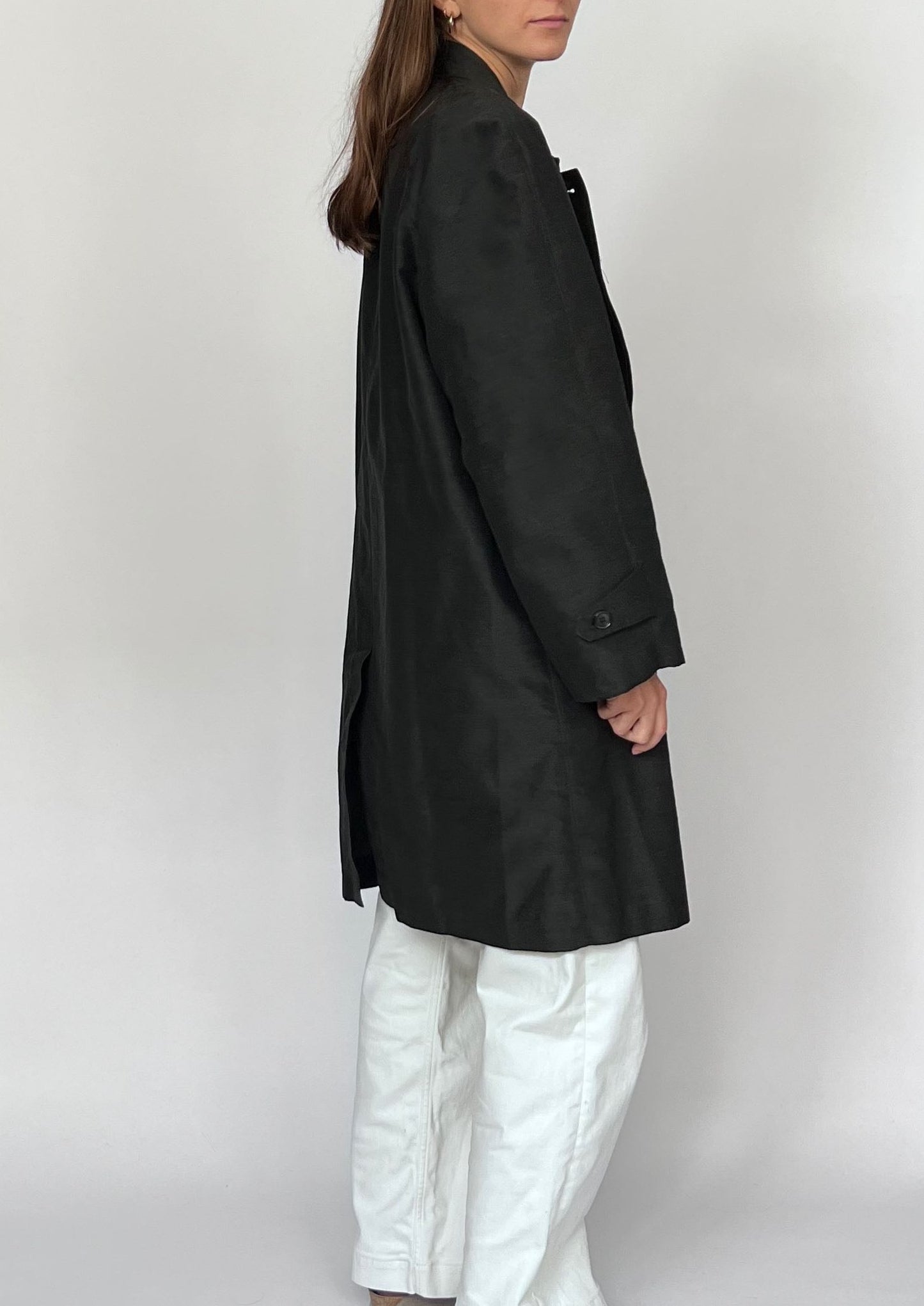 Black 90s Classic Trench Coat M