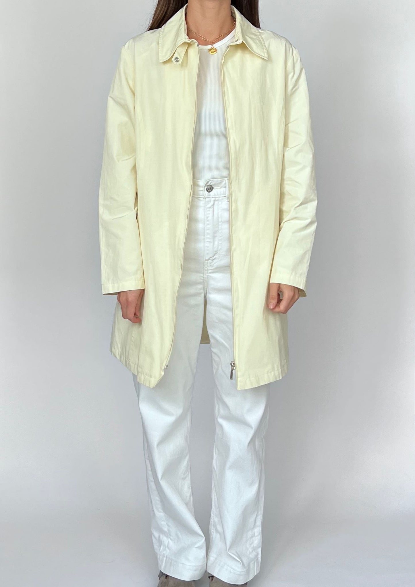 Cream Nylon 90s Jacket S/M