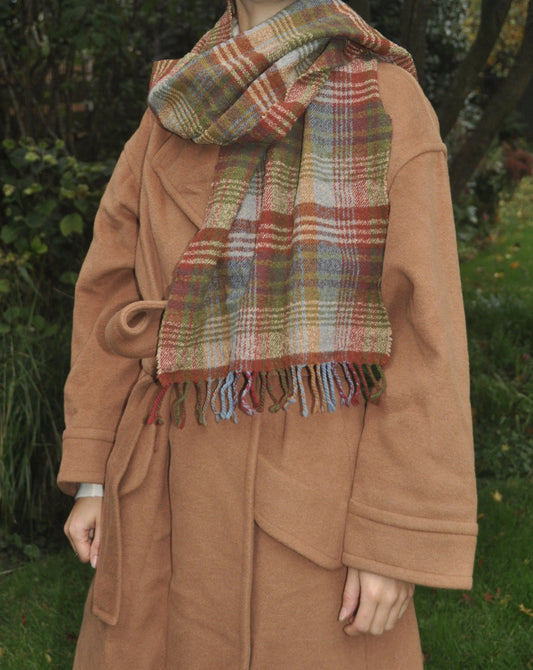 Vintage Checked Scarf