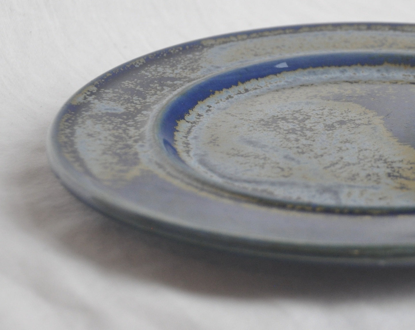 Vintage Handmade Blue Serving Plate