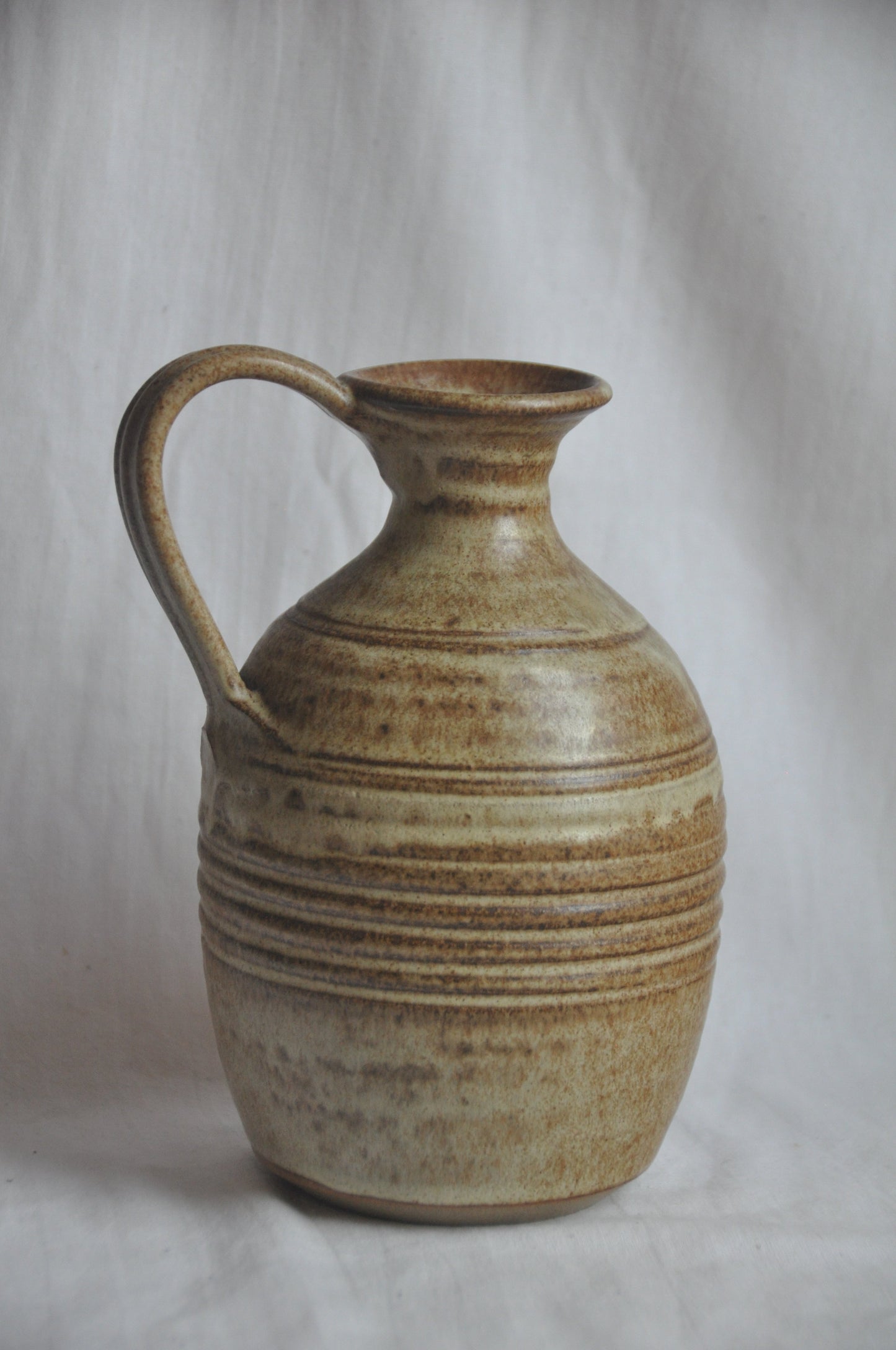 Vintage Large Vase with Matt Speckled Glaze