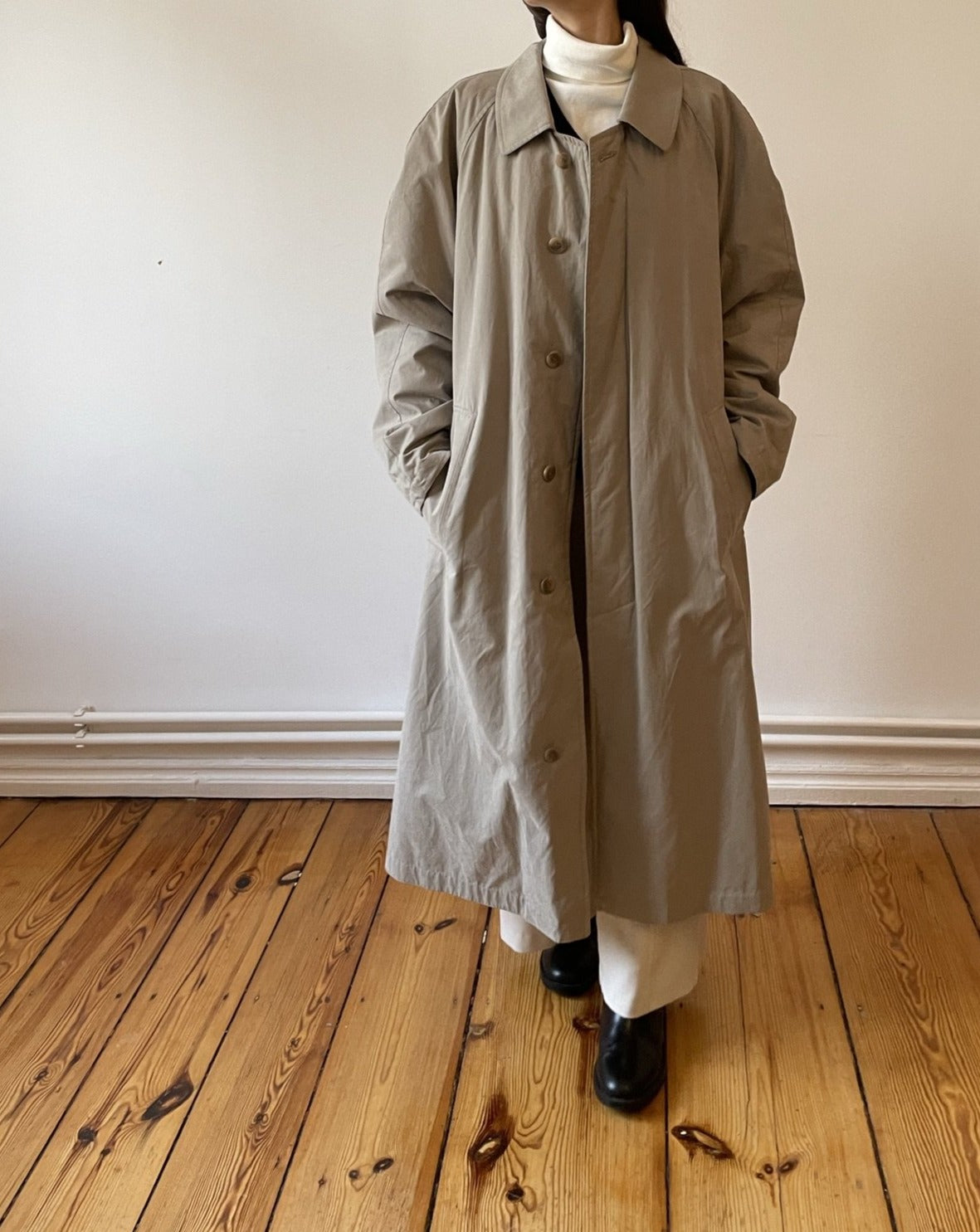 Vintage Neutral Trench Coat Size S-M