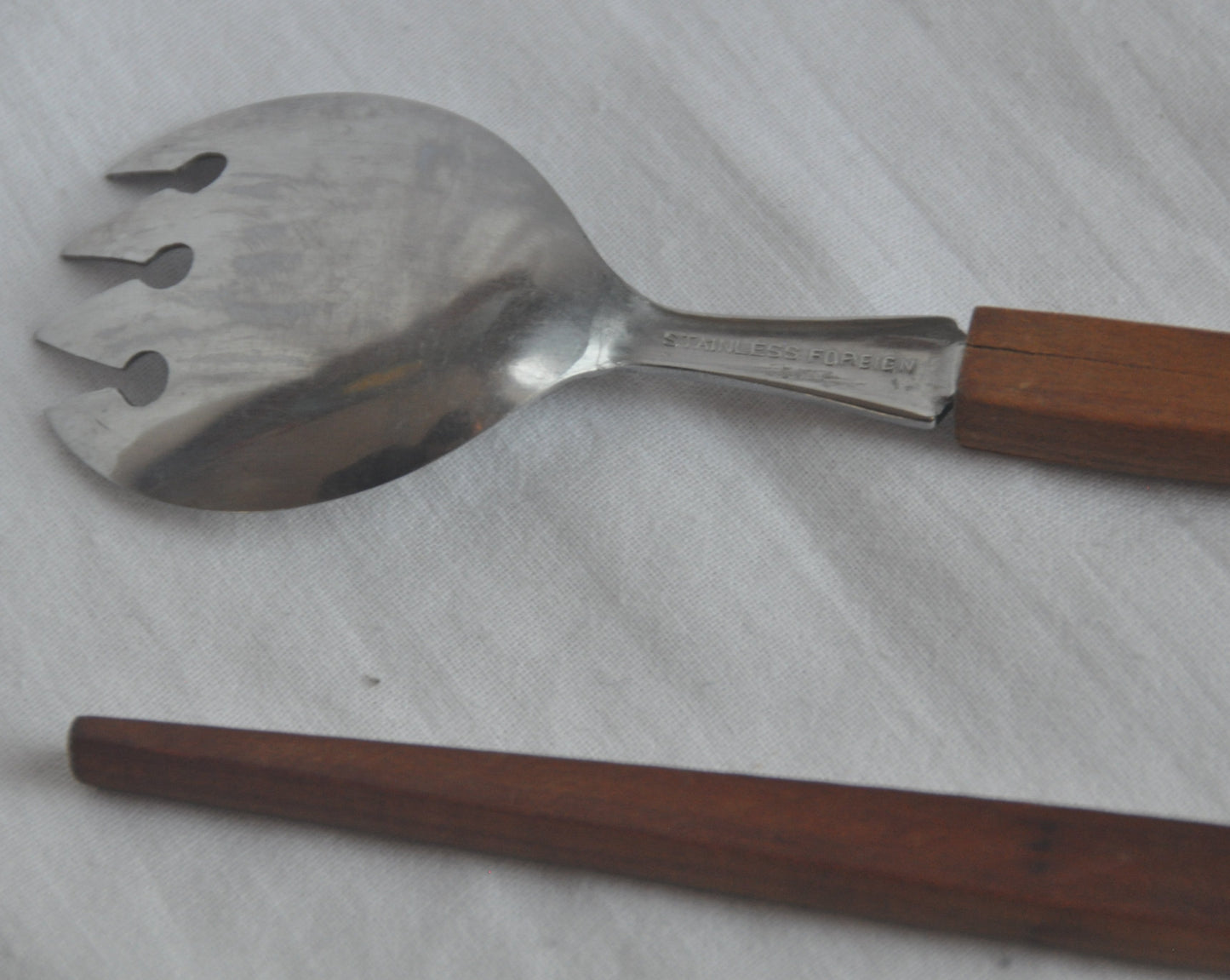 Mid Century Danish Teak Wooden Salad Servers