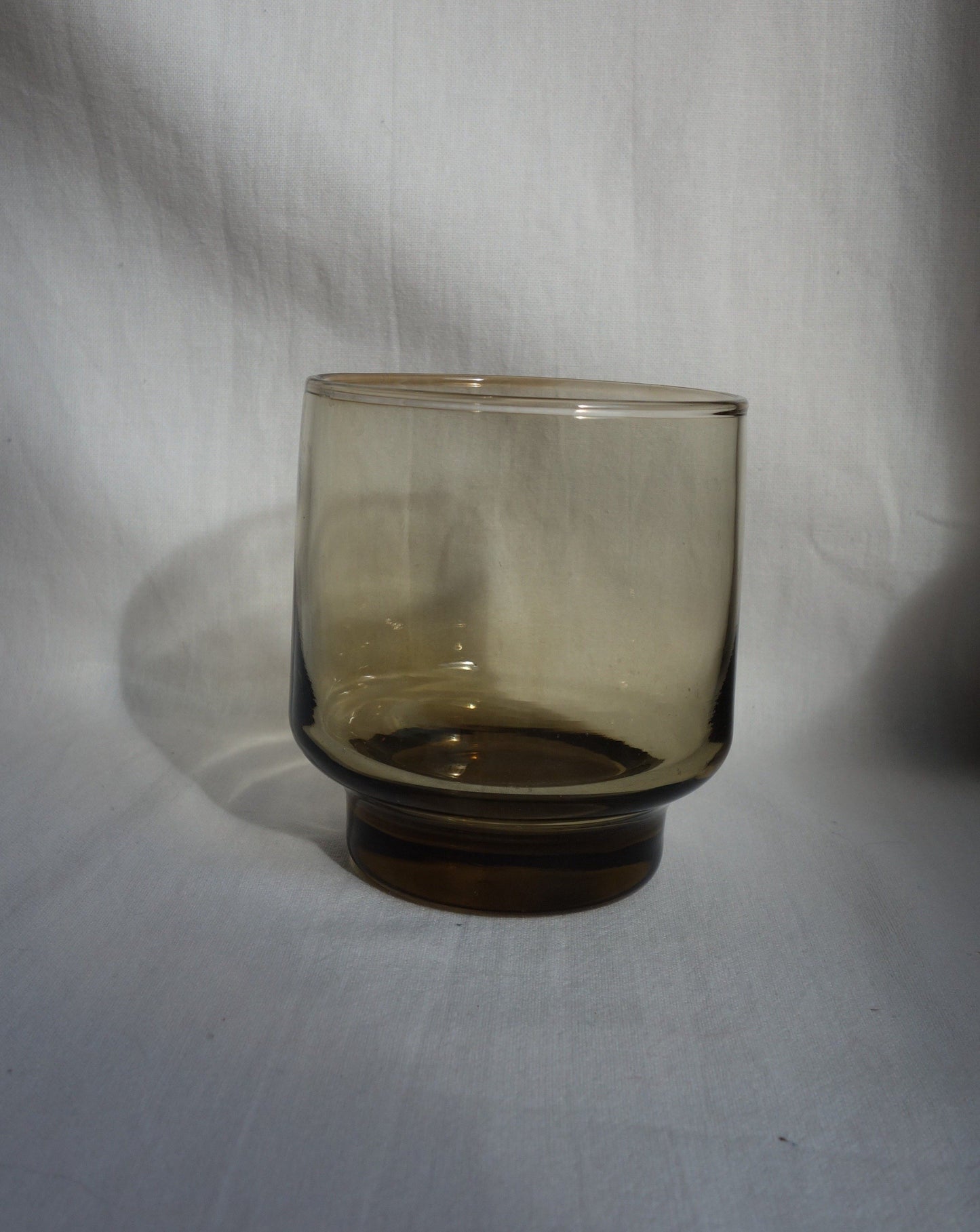 Set of 4 Vintage Amber Whiskey Glasses Tumblers