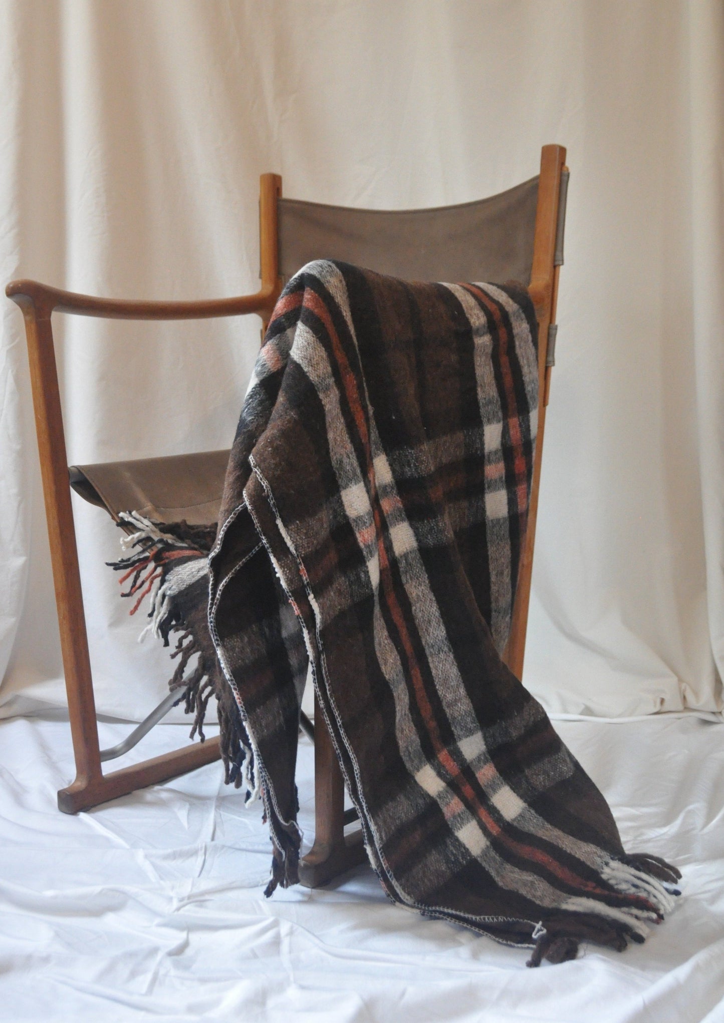 Vintage 1970's Checked Blanket