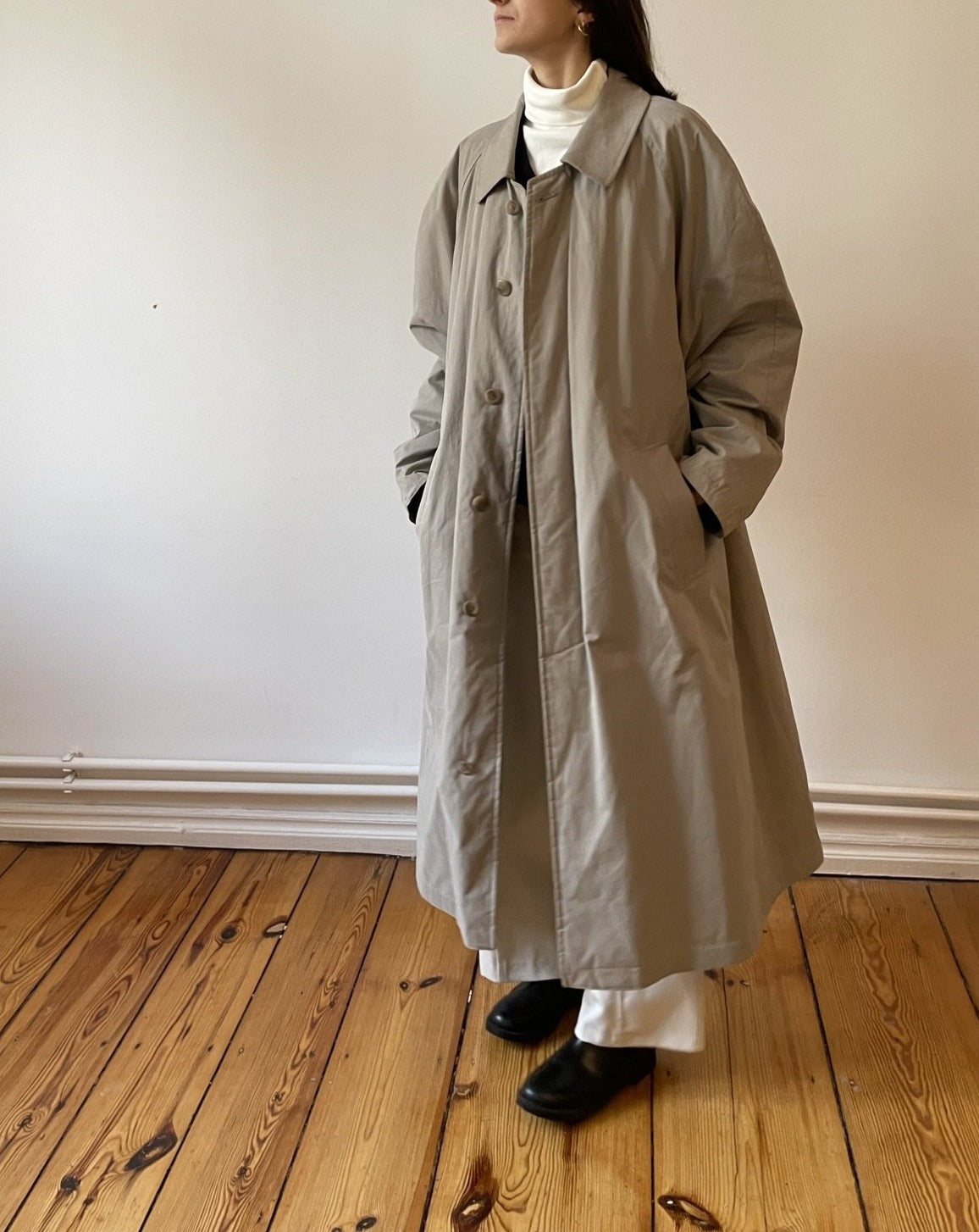 Vintage Neutral Trench Coat Size S-M