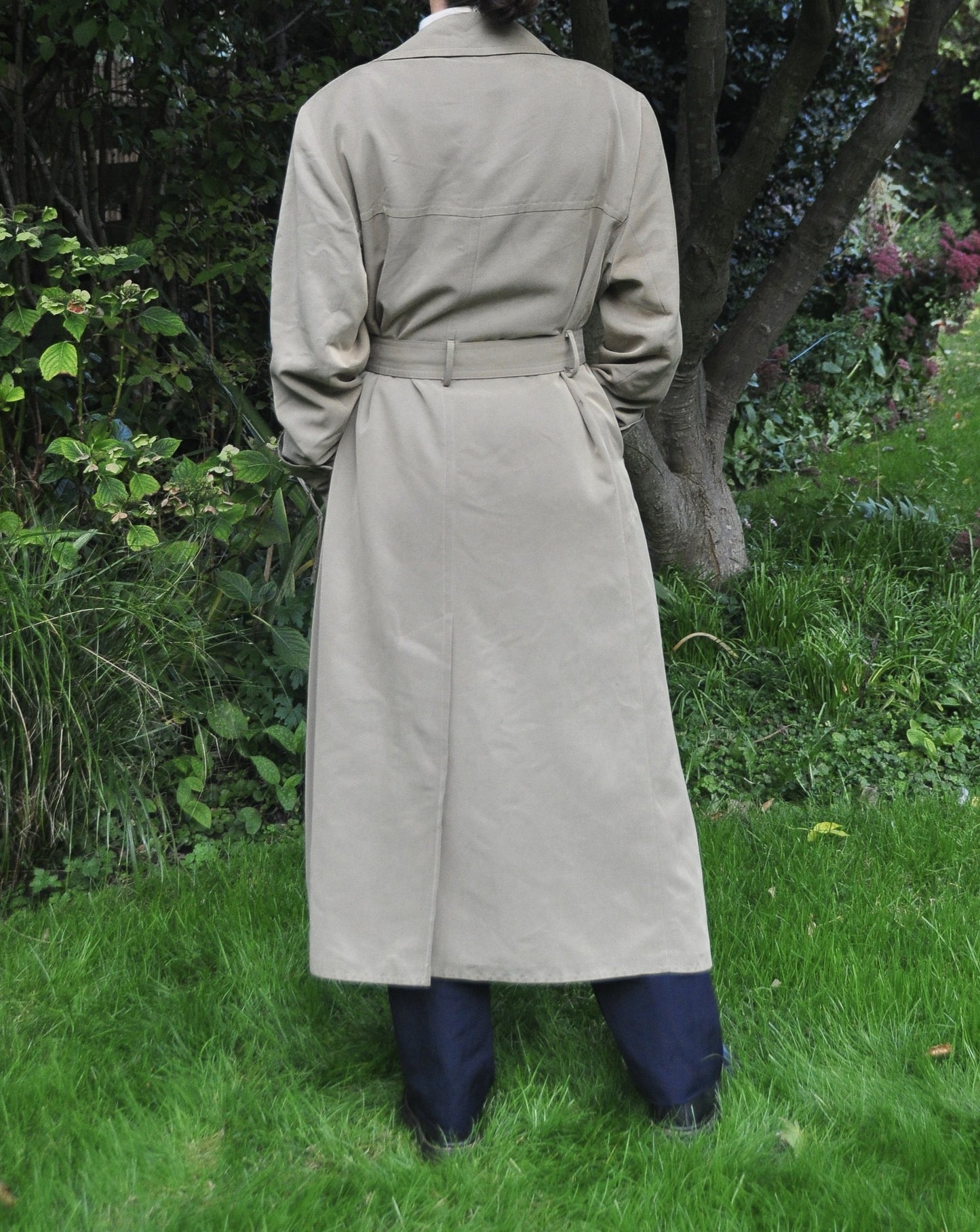 Vintage Beige Light Khaki Trench Coat Size 12-14