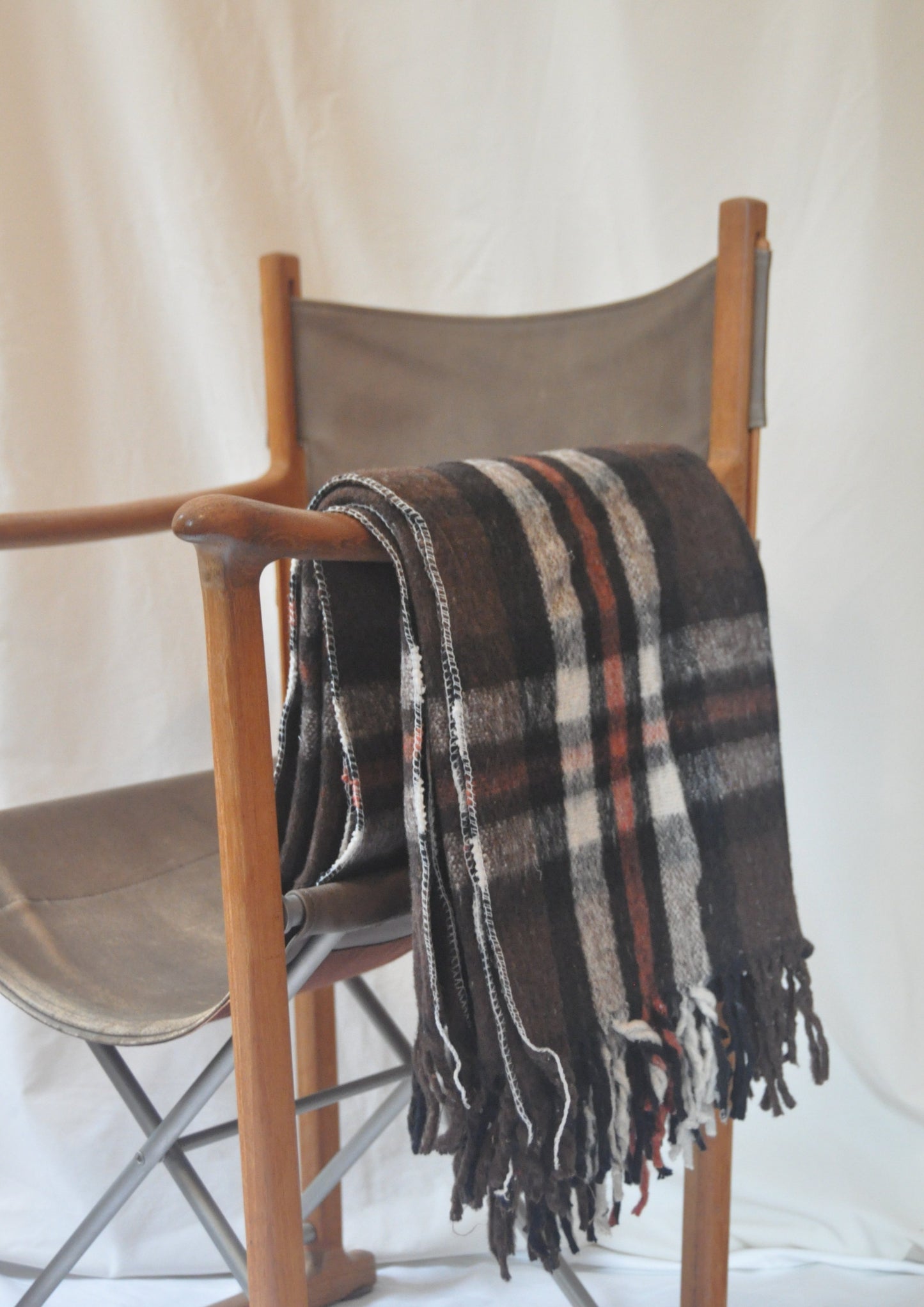 Vintage 1970's Checked Blanket