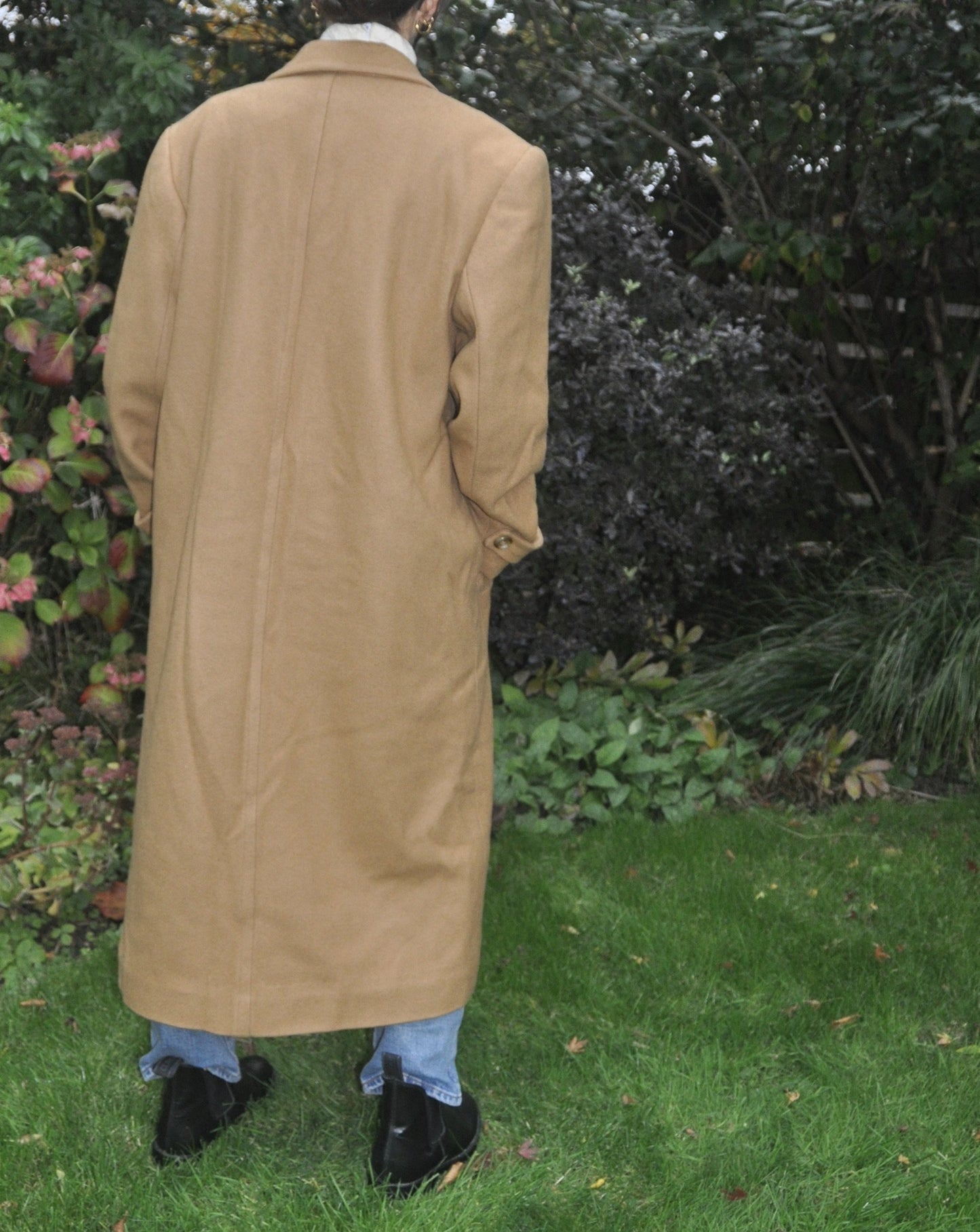 Vintage Handmade Wool Long Camel Coat size 8-12