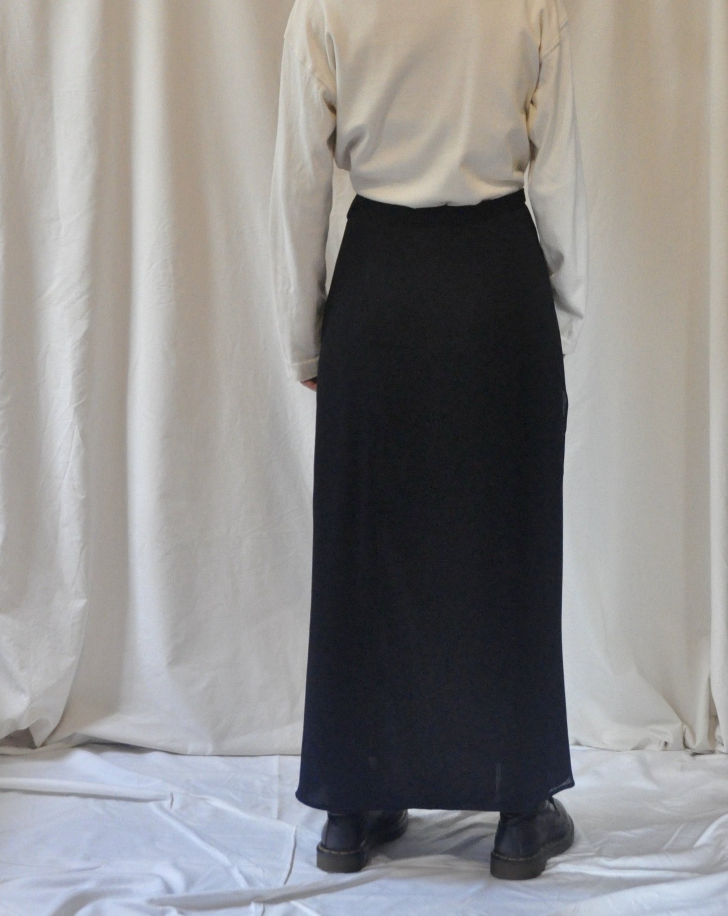 Adolfo Dominquez Crinkle Split Maxi Skirt Size 10-12