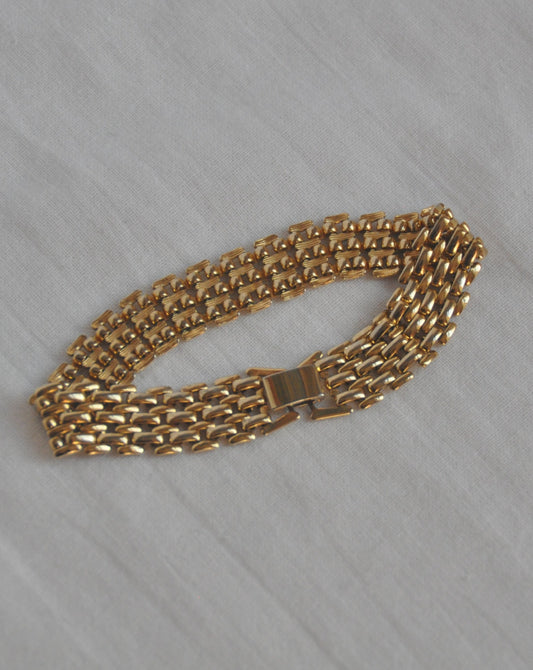 Vintage Gold Plated Chunky Bracelet