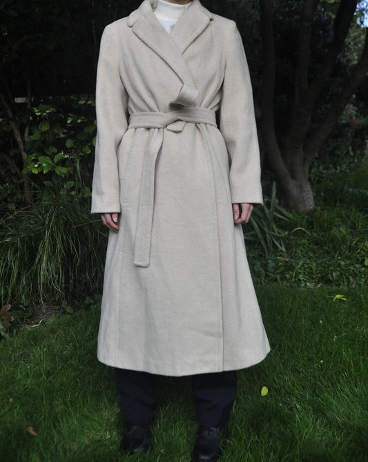 Vintage 1970s Camel Wrap Coat Size 8-12