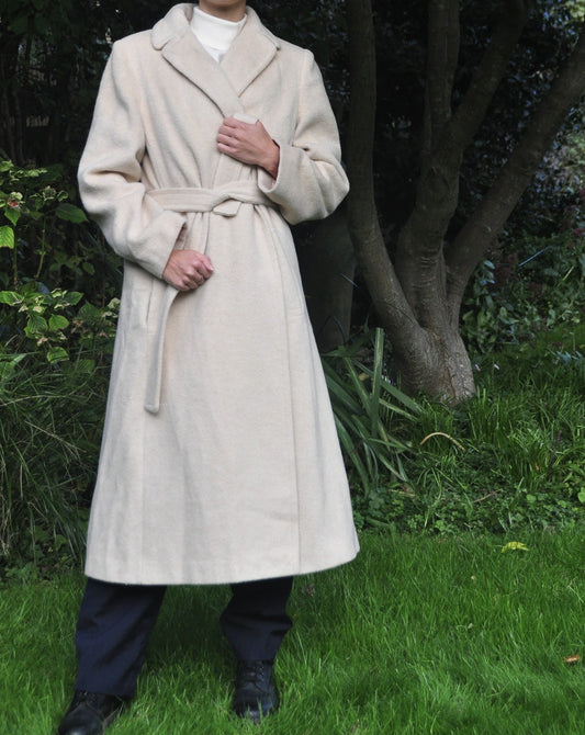 Vintage 1970s Camel Wrap Coat Size 8-12