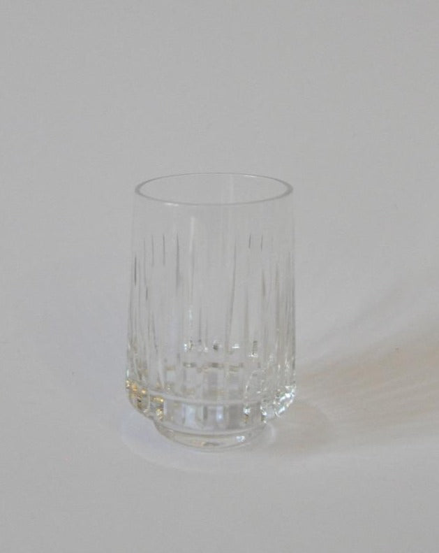 Set of 6 Clear Glass Crystal Cut Glasses