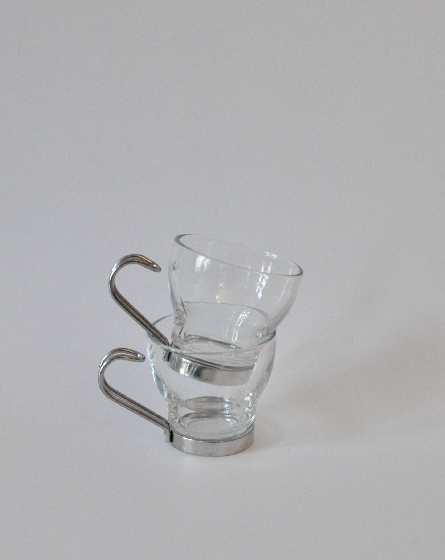 Set of 2 1970’s Vitrosax Italian Glass Espresso Mugs