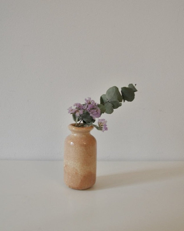 Vintage Speckled Glaze Vase or Candlestick Holder