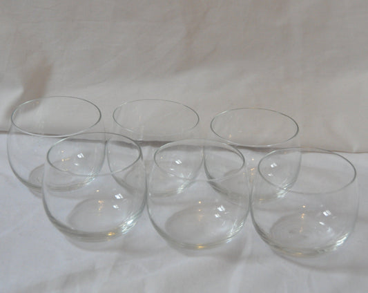 Set of 6 Vintage Clear Tumblers