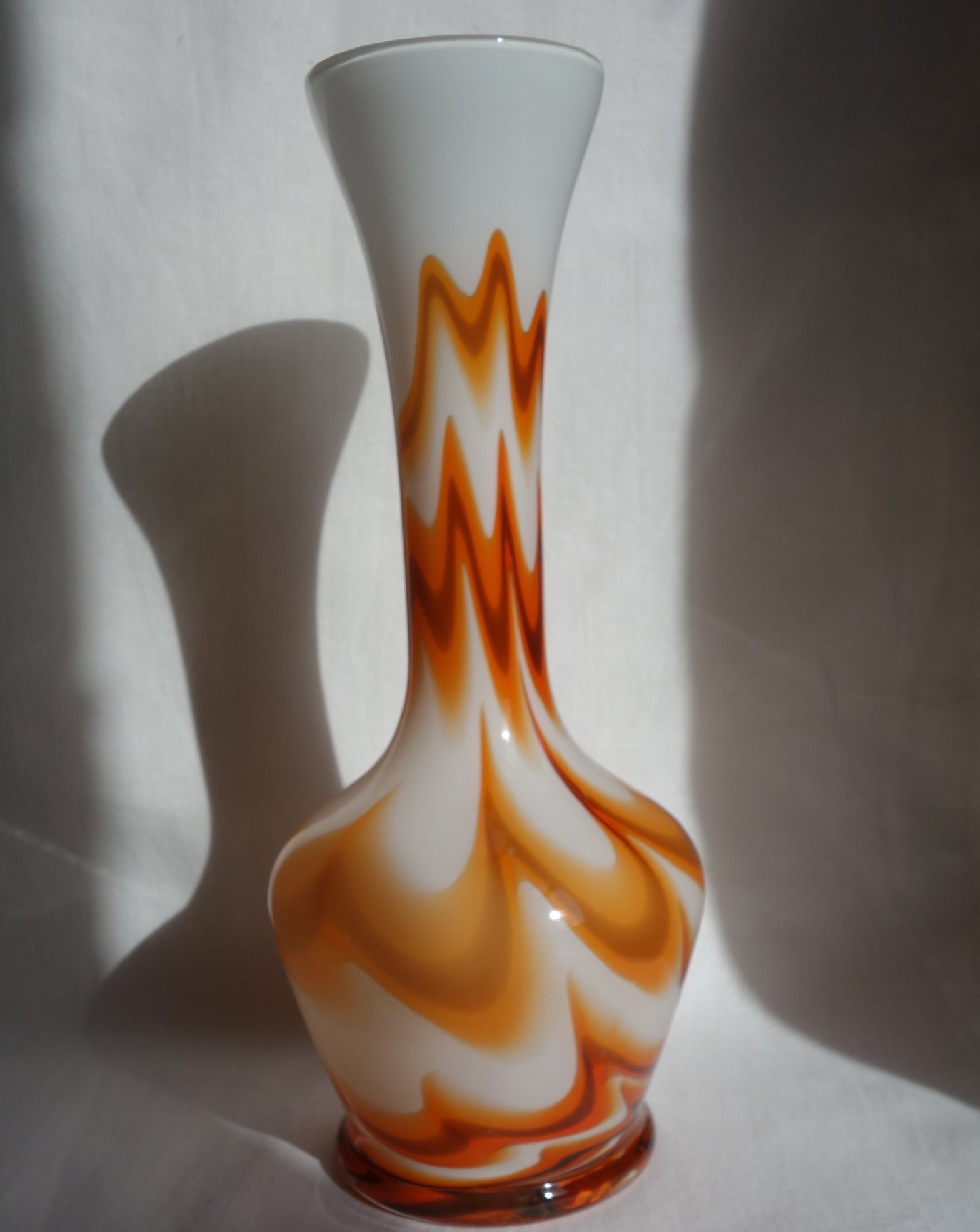 70's Vintage Swirl Glass Vase