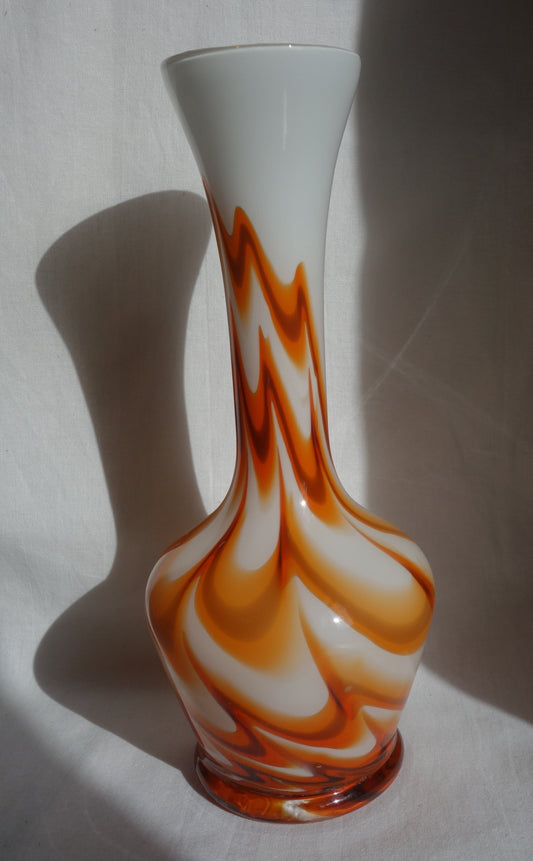 70's Vintage Swirl Glass Vase