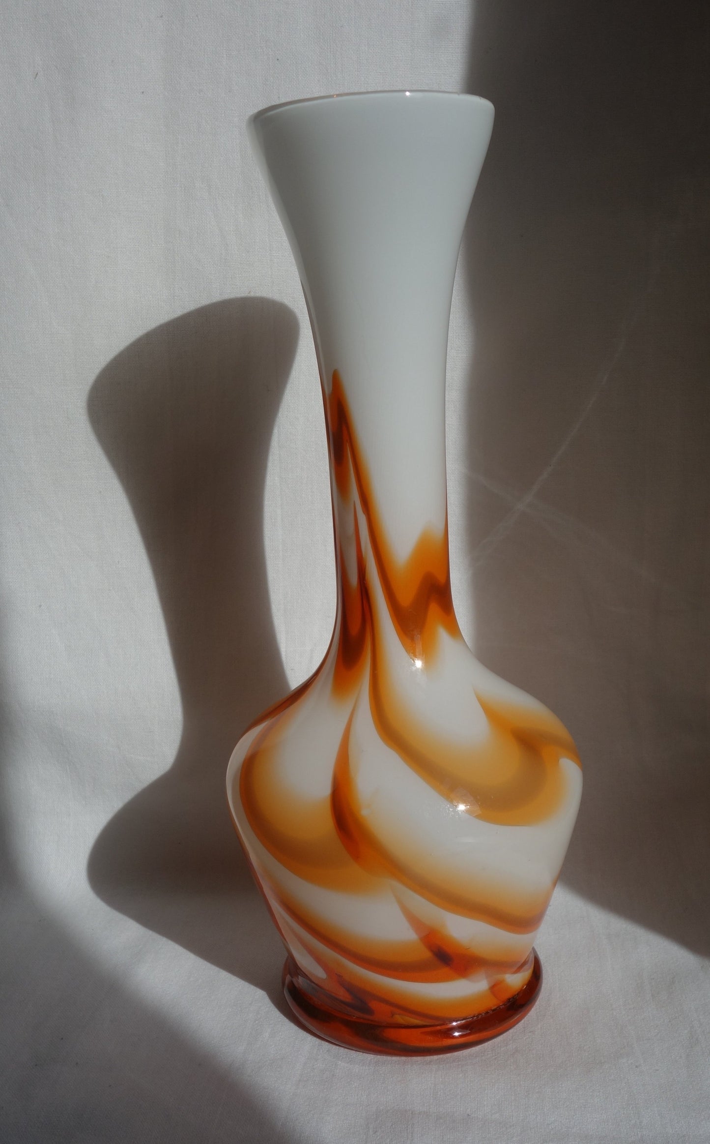 70's Vintage Swirl Glass Vase