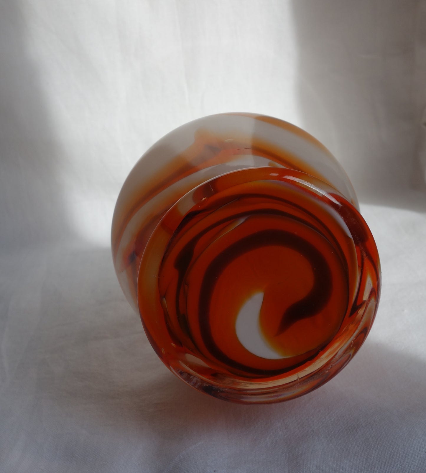 70's Vintage Swirl Glass Vase