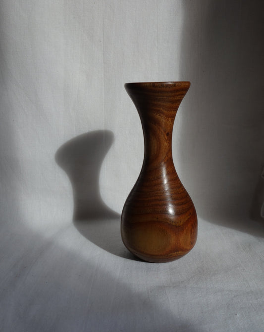 Mid Century Wood Mini Vase