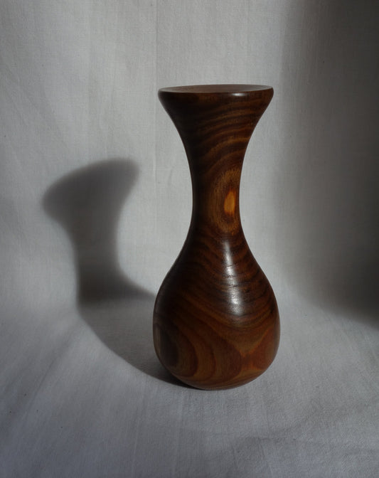 Mid Century Wood Mini Vase