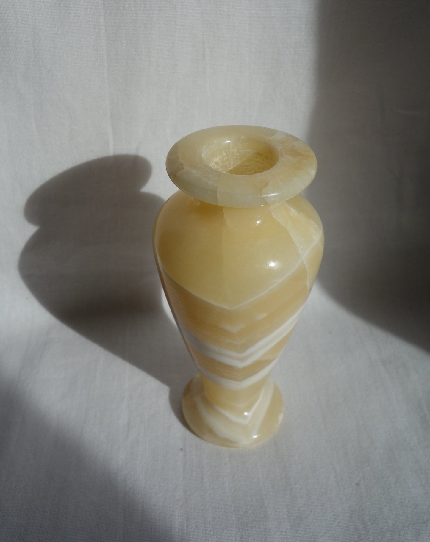 Vintage White Mini Onyx Vase