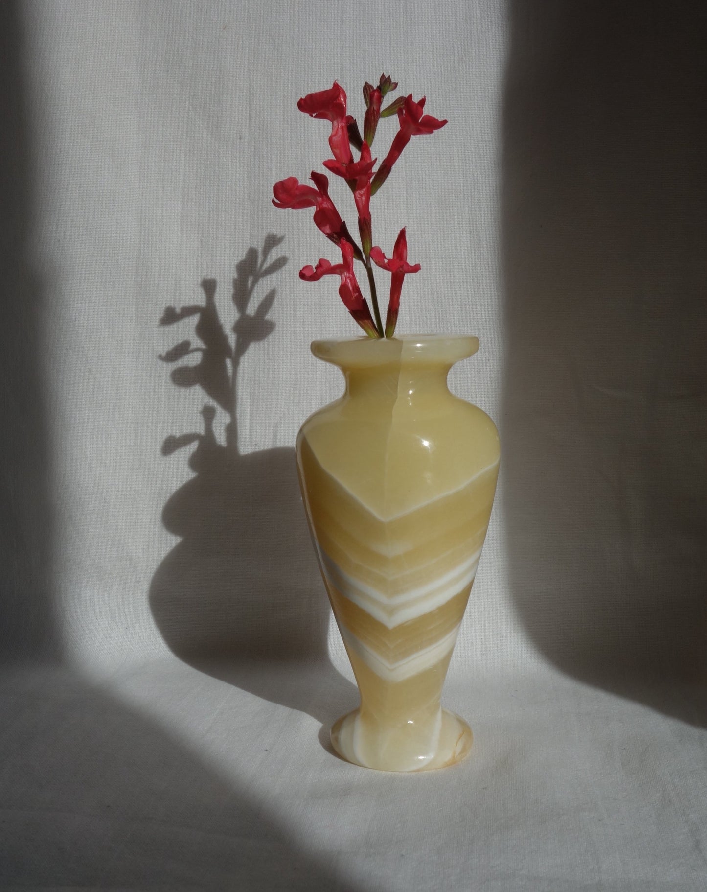 Vintage White Mini Onyx Vase