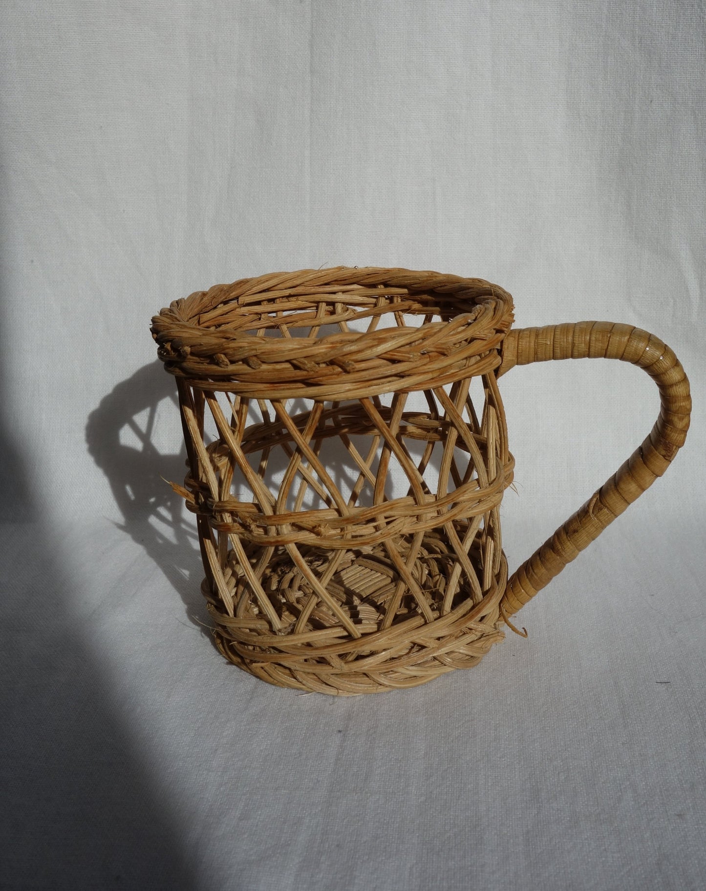 Set of Two Wicker Coffee Mug Holders