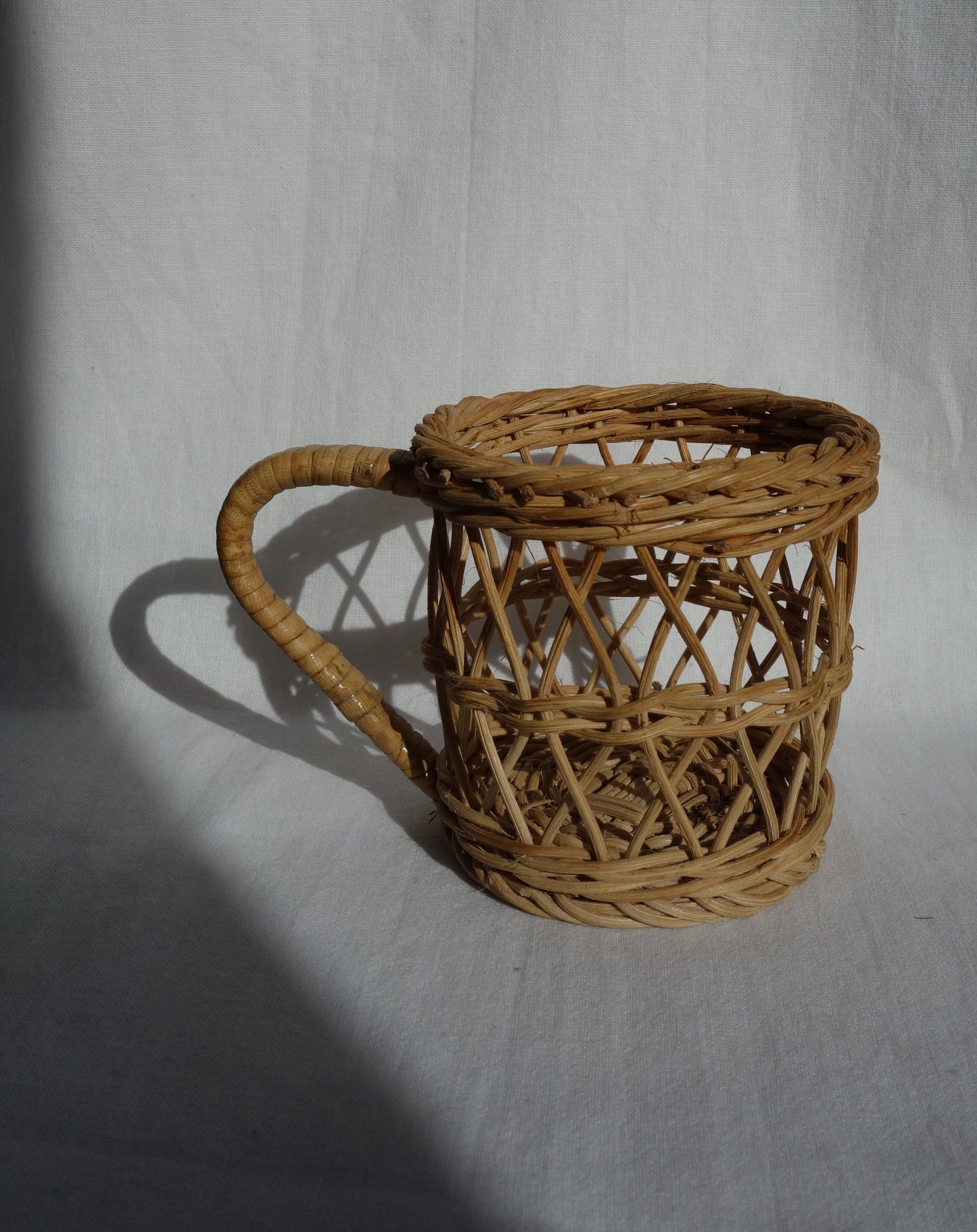 Set of Two Wicker Coffee Mug Holders