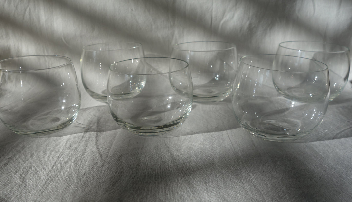 Set of 6 Vintage Clear Tumblers