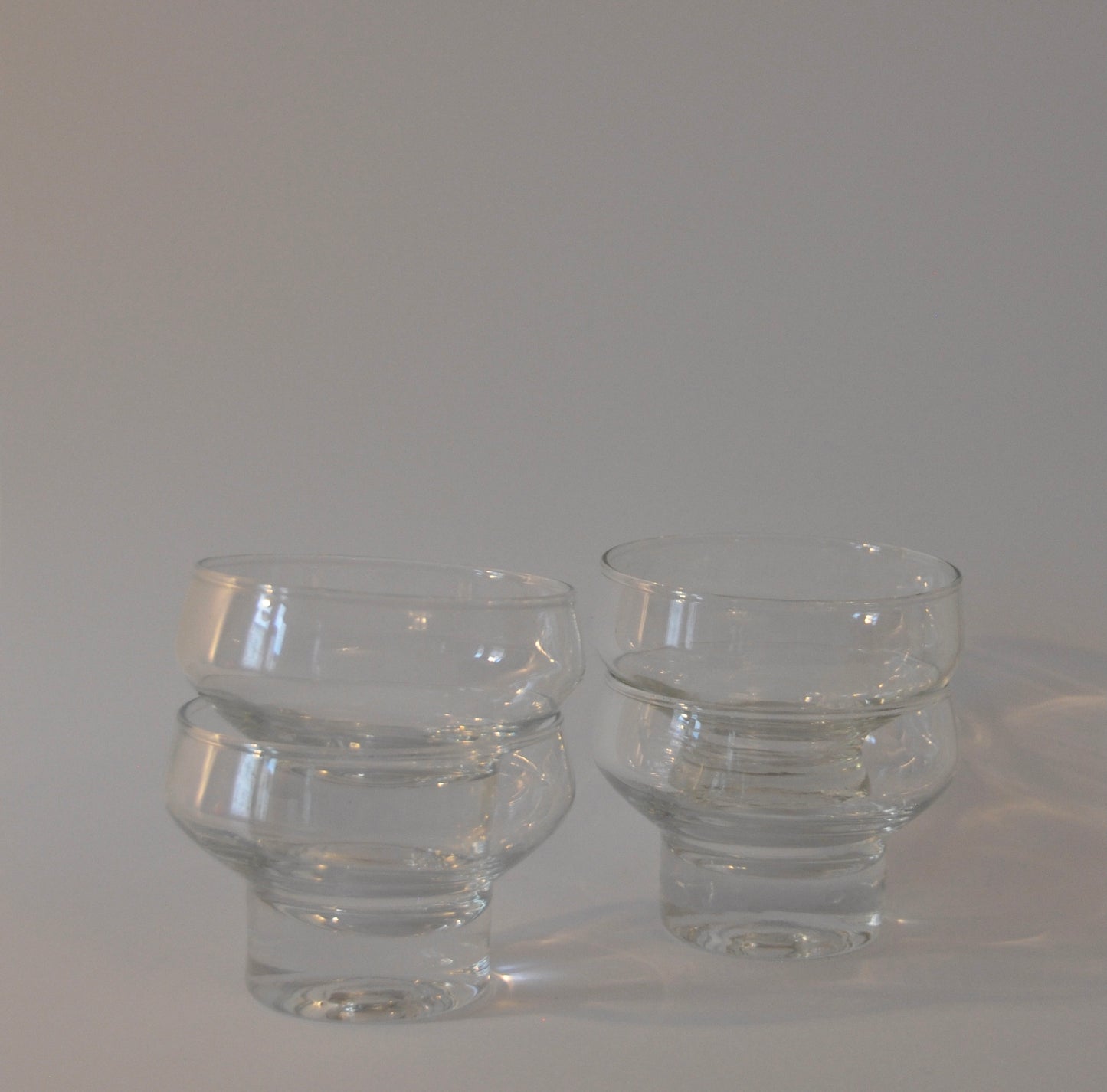 Set of 4 Clear Cocktail Glasses