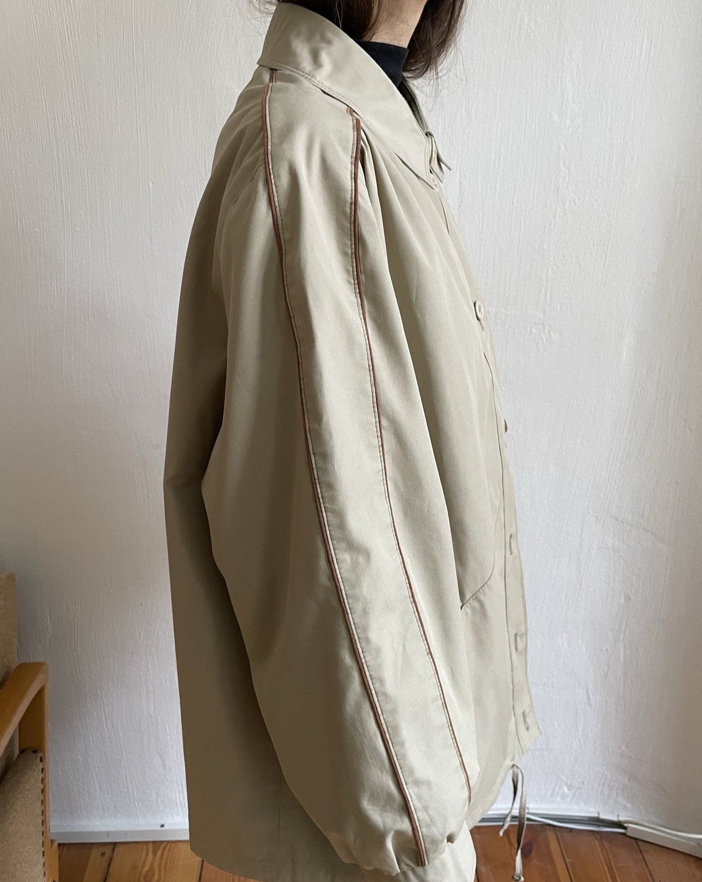 Vintage Neutral Lightweight Rain Shacket Jacket Size S-M