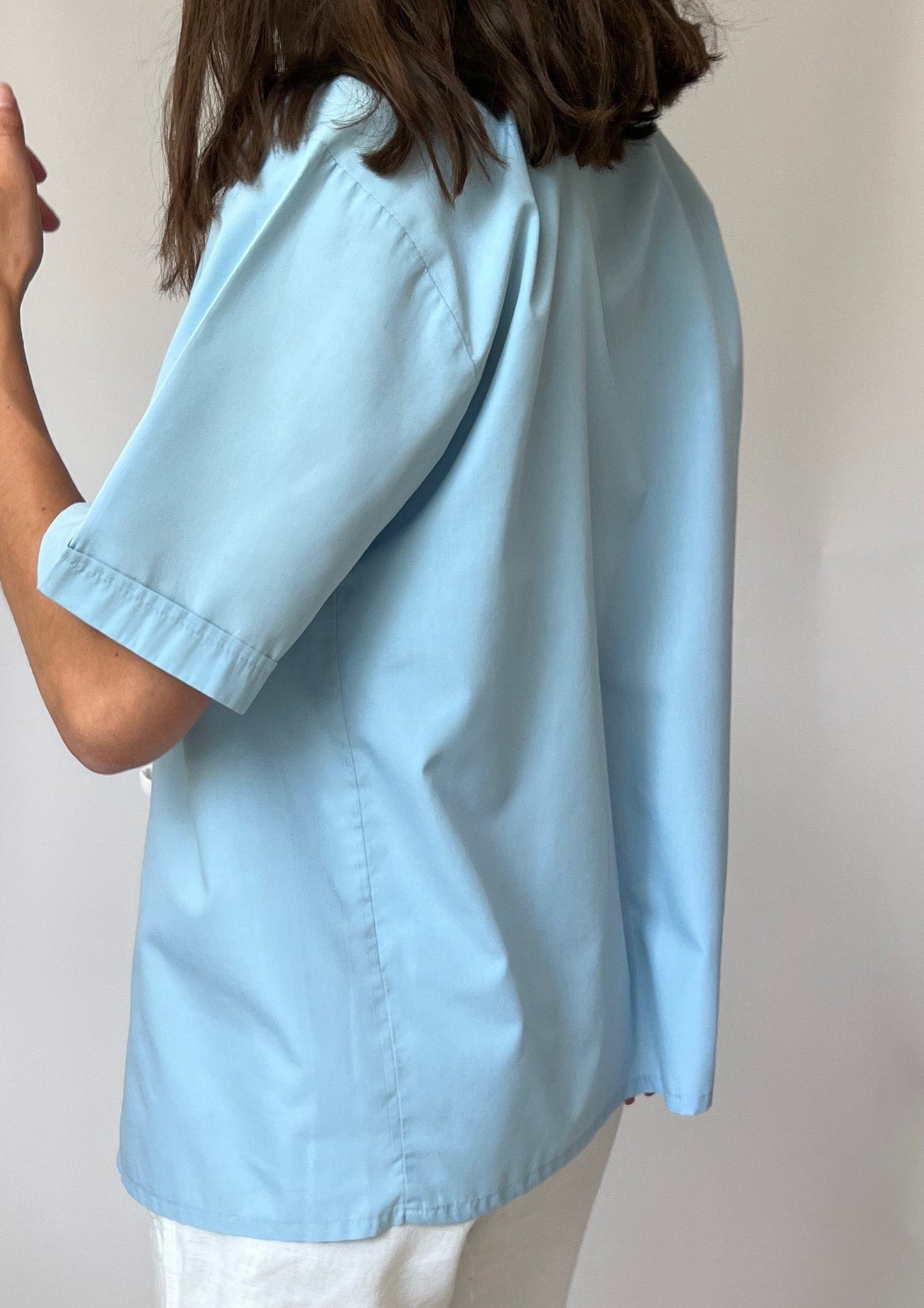 90s Blue Cotton Shirt S/M