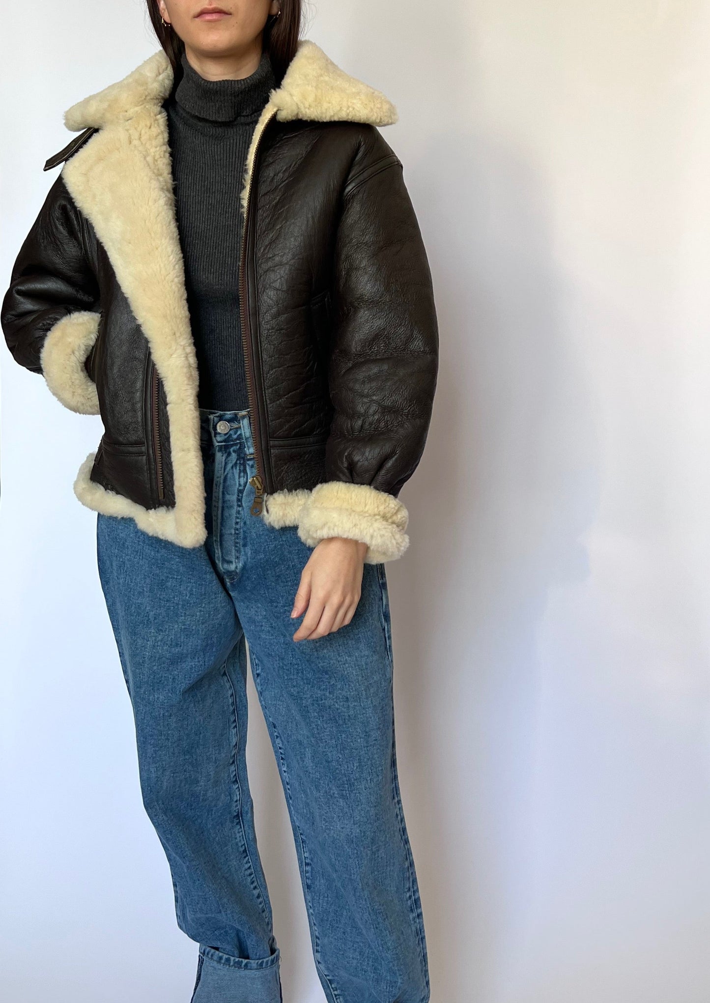 Shearling Leather Jacket XS/S