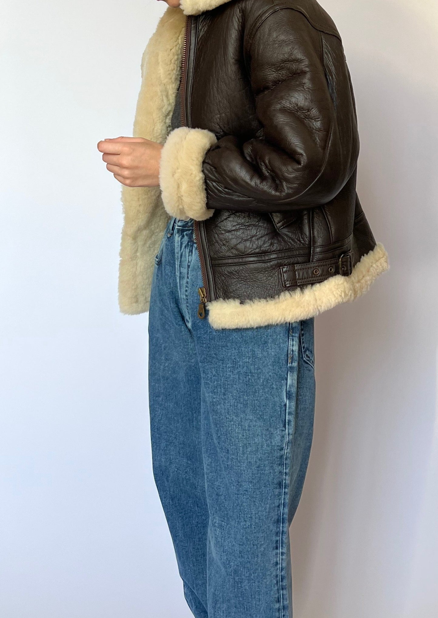 Shearling Leather Jacket XS/S