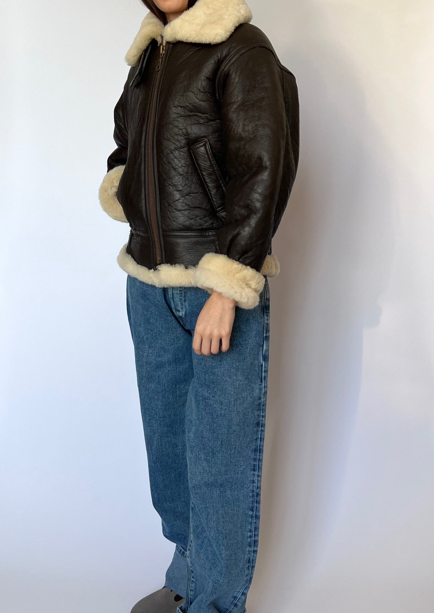 Shearling Leather Jacket XS/S