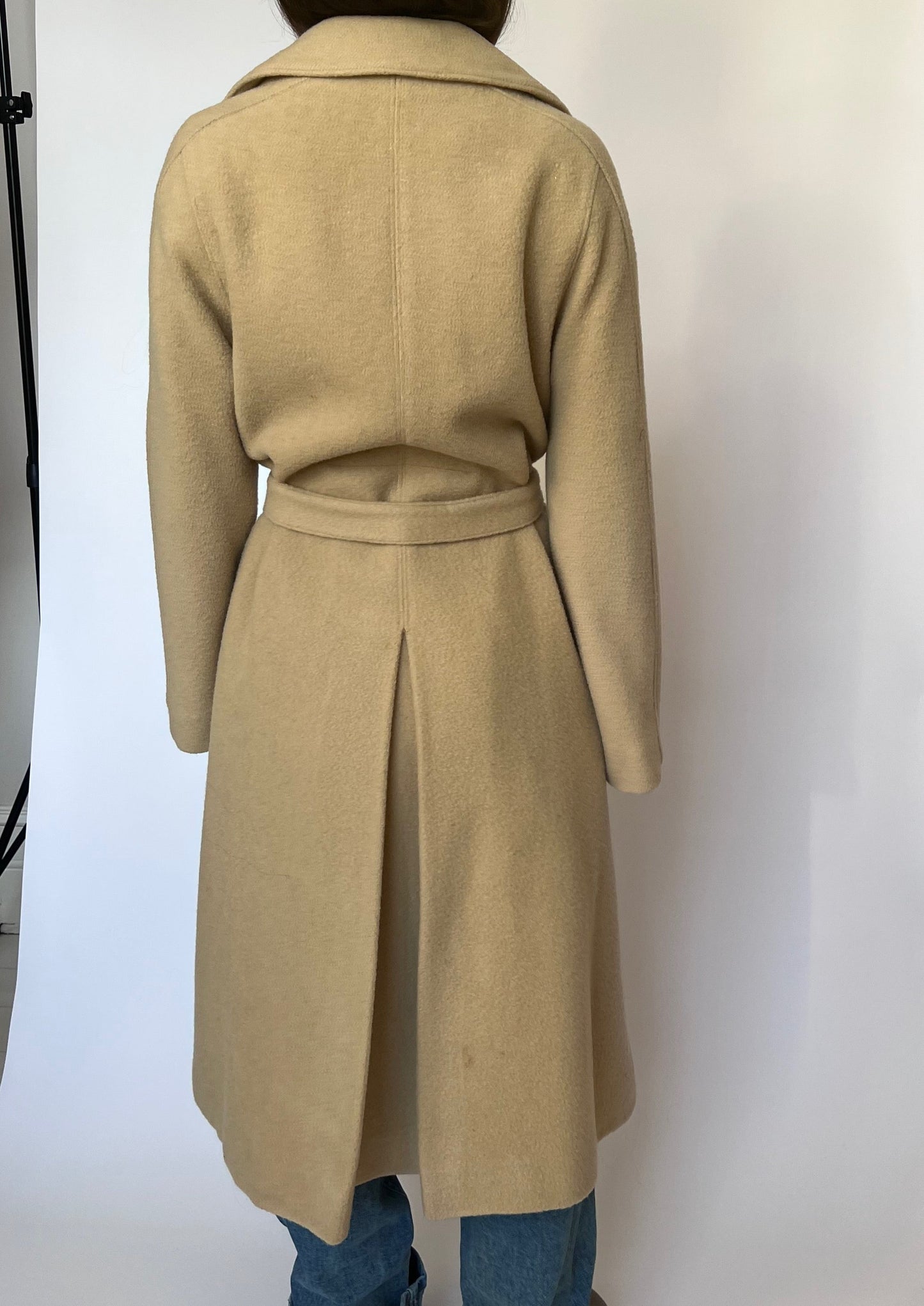 70s Caramel Wrap Wool Coat S/M