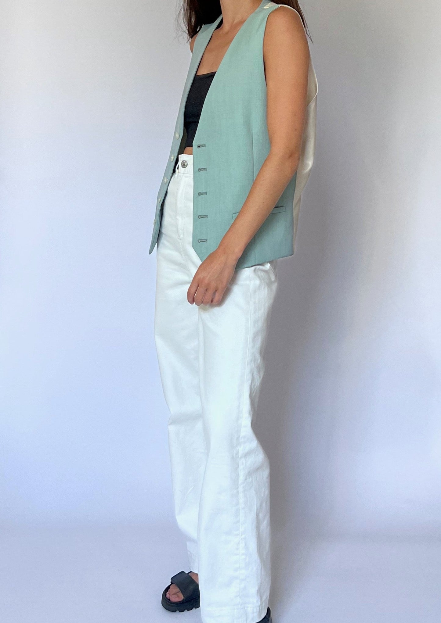 90s Green Waistcoat M