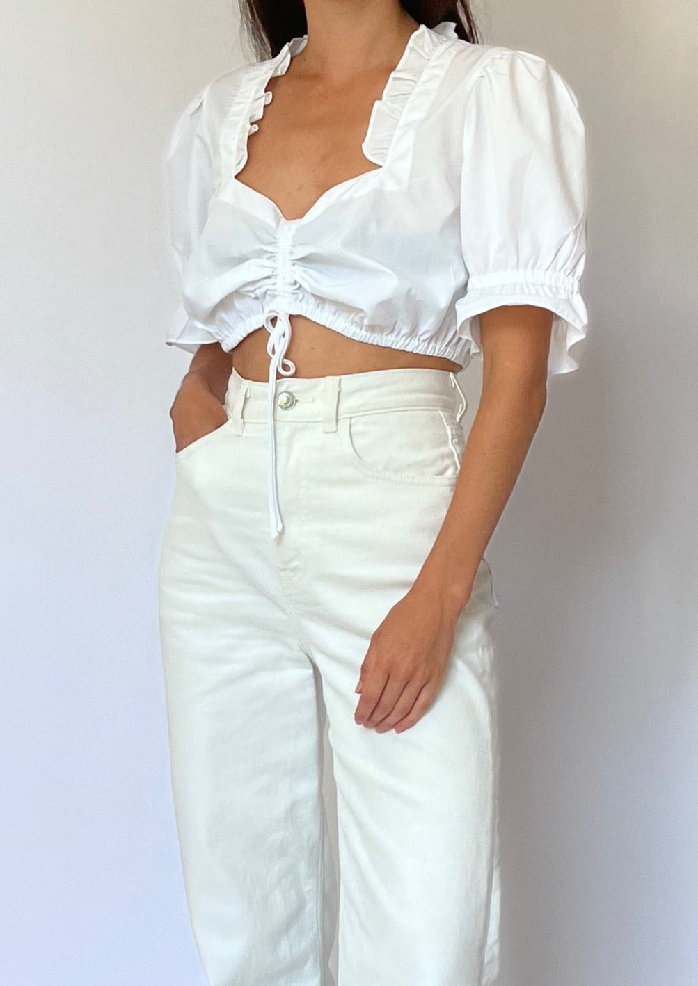 Vintage 70s Cotton Crop Top M/L