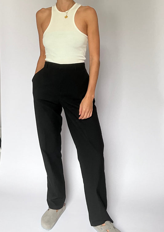 Soft Tailored Black Trousers W32"