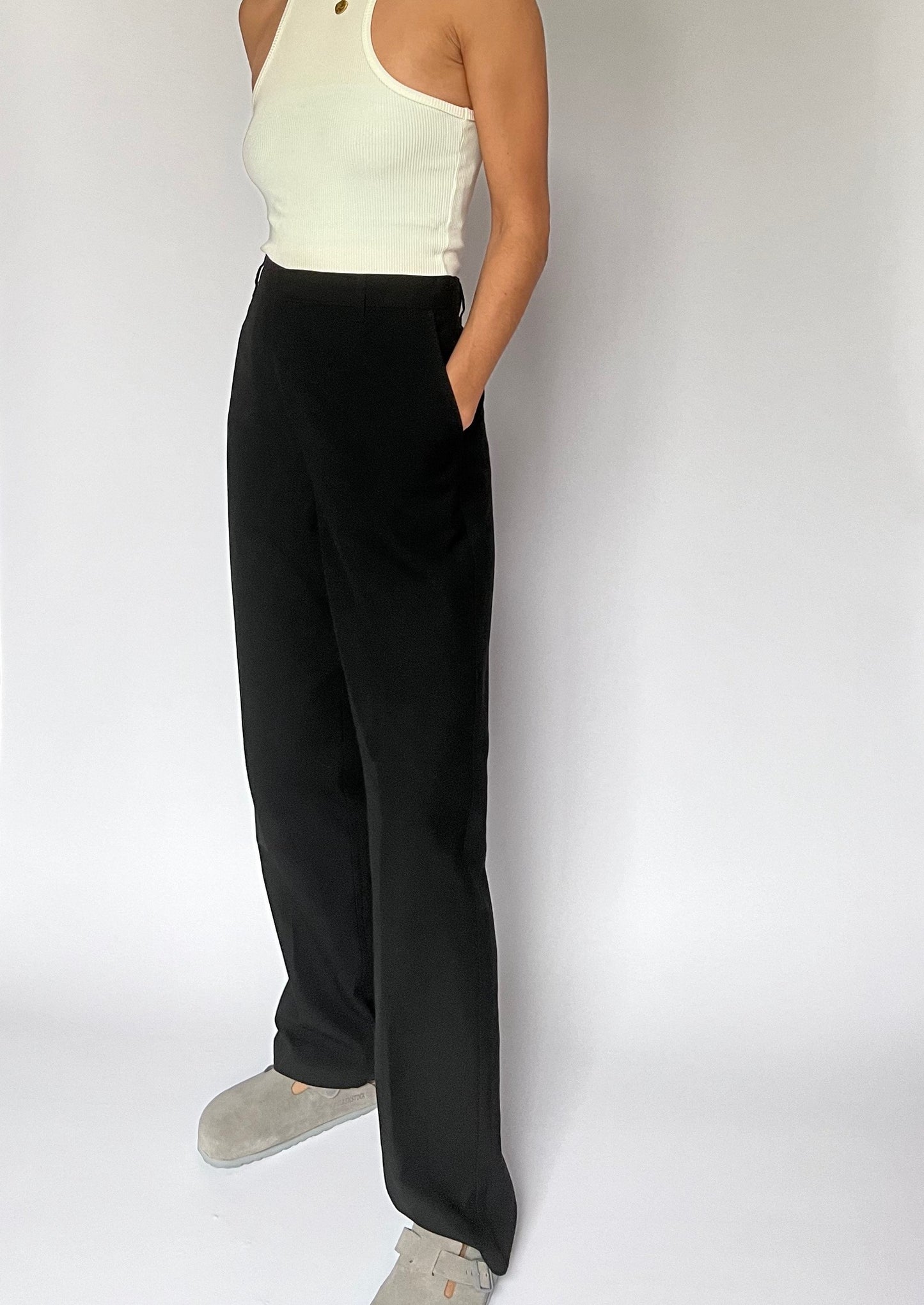 Soft Tailored Black Trousers W32"