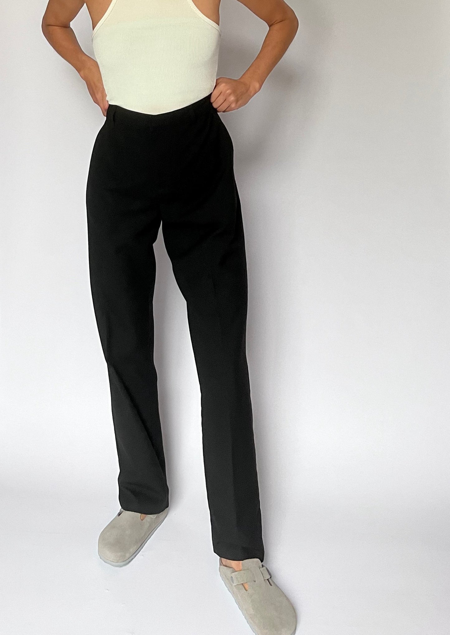 Soft Tailored Black Trousers W32"