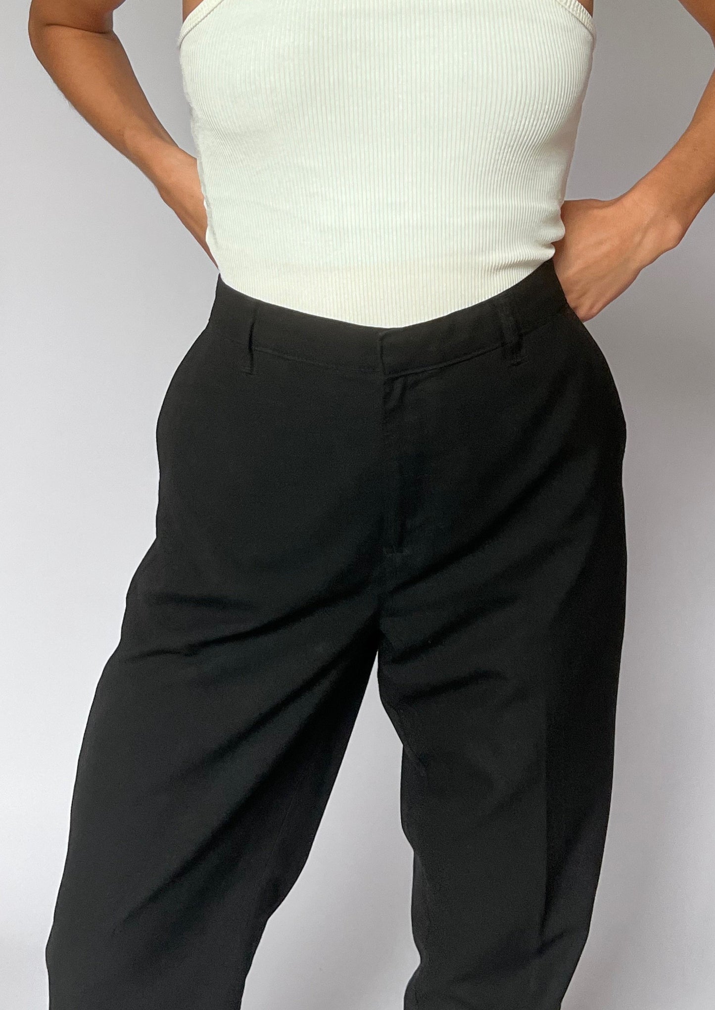 Soft Tailored Black Trousers W32"