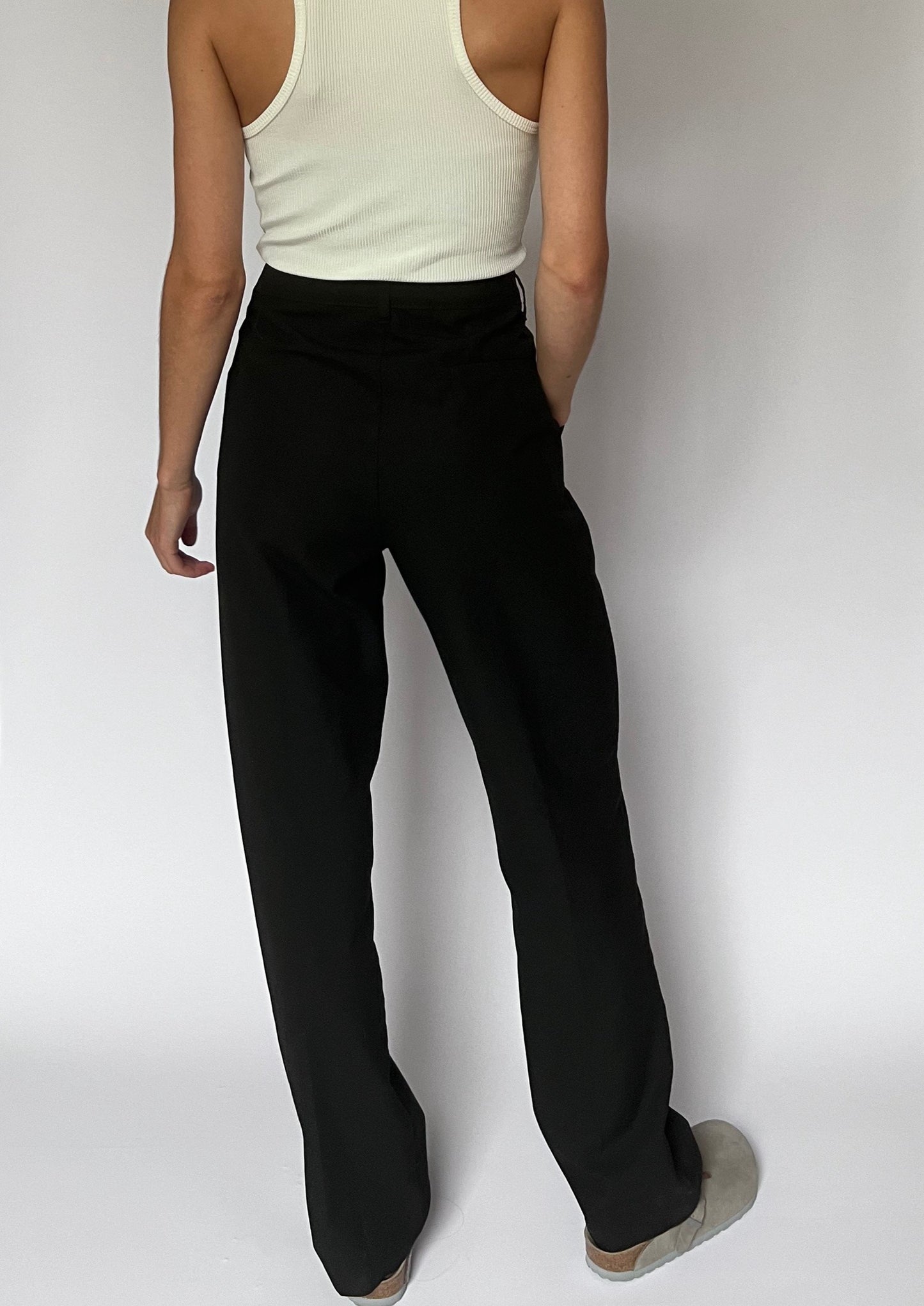 Soft Tailored Black Trousers W32"