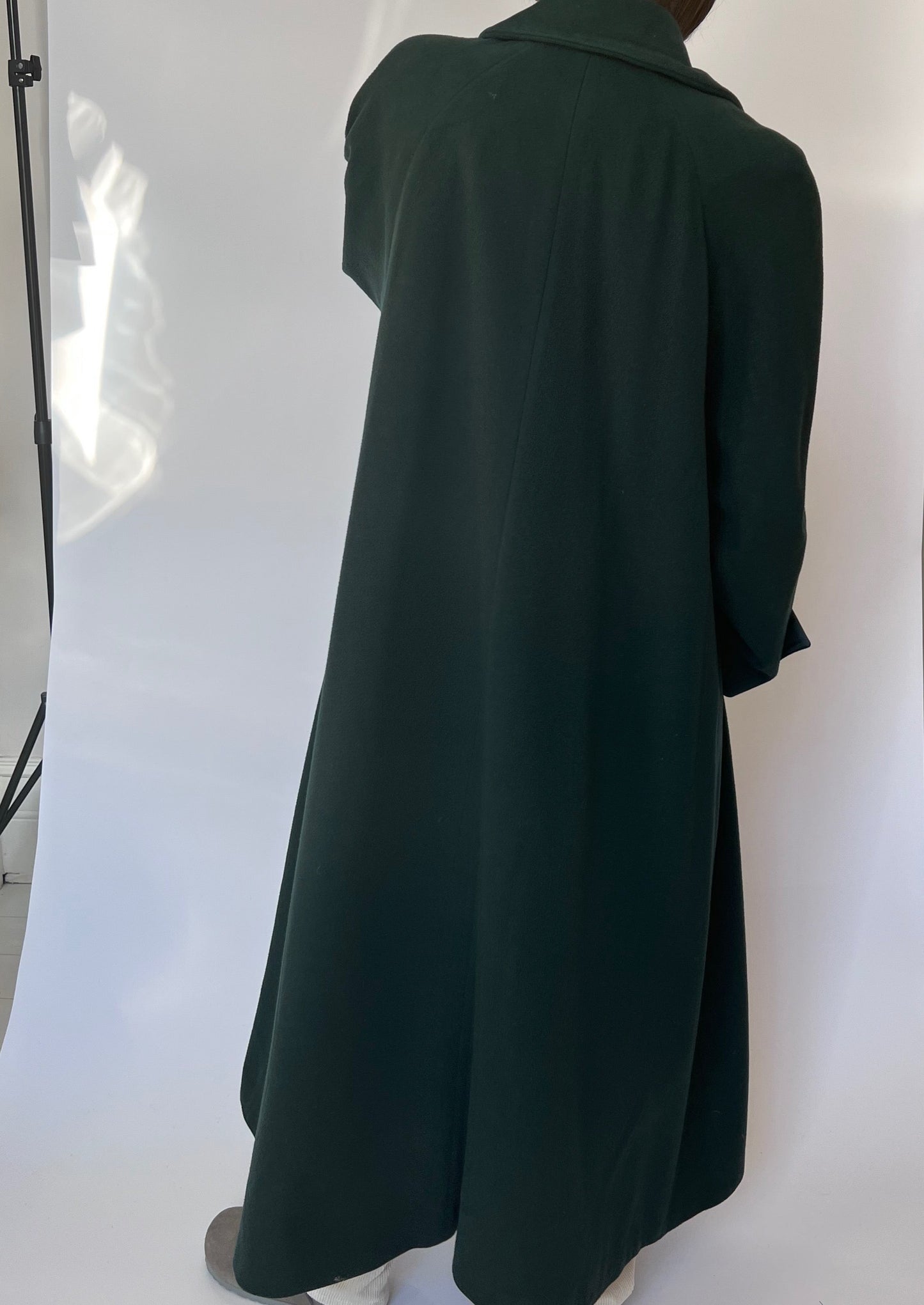 Forest green Maxi Wool Coat M