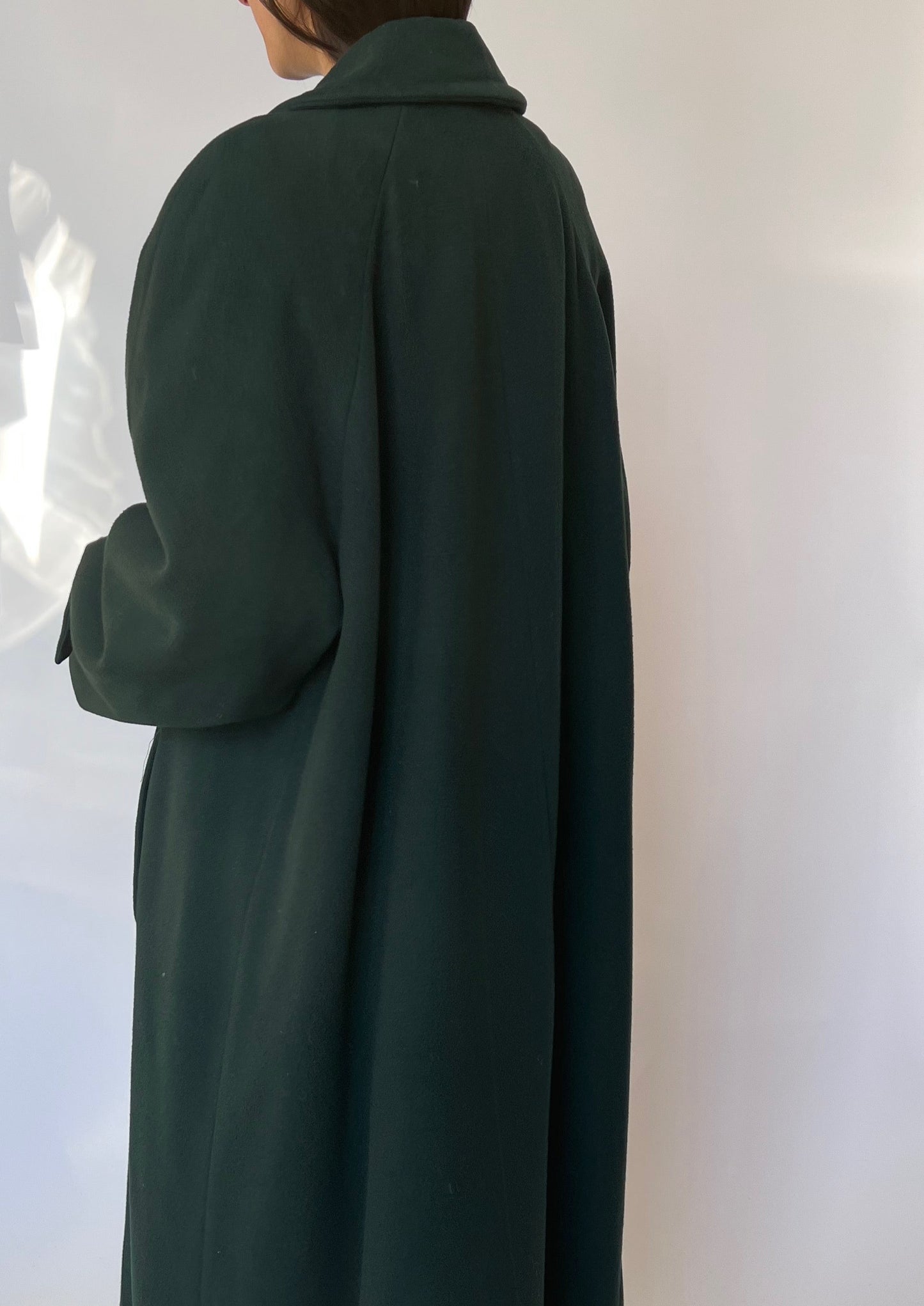 Forest green Maxi Wool Coat M